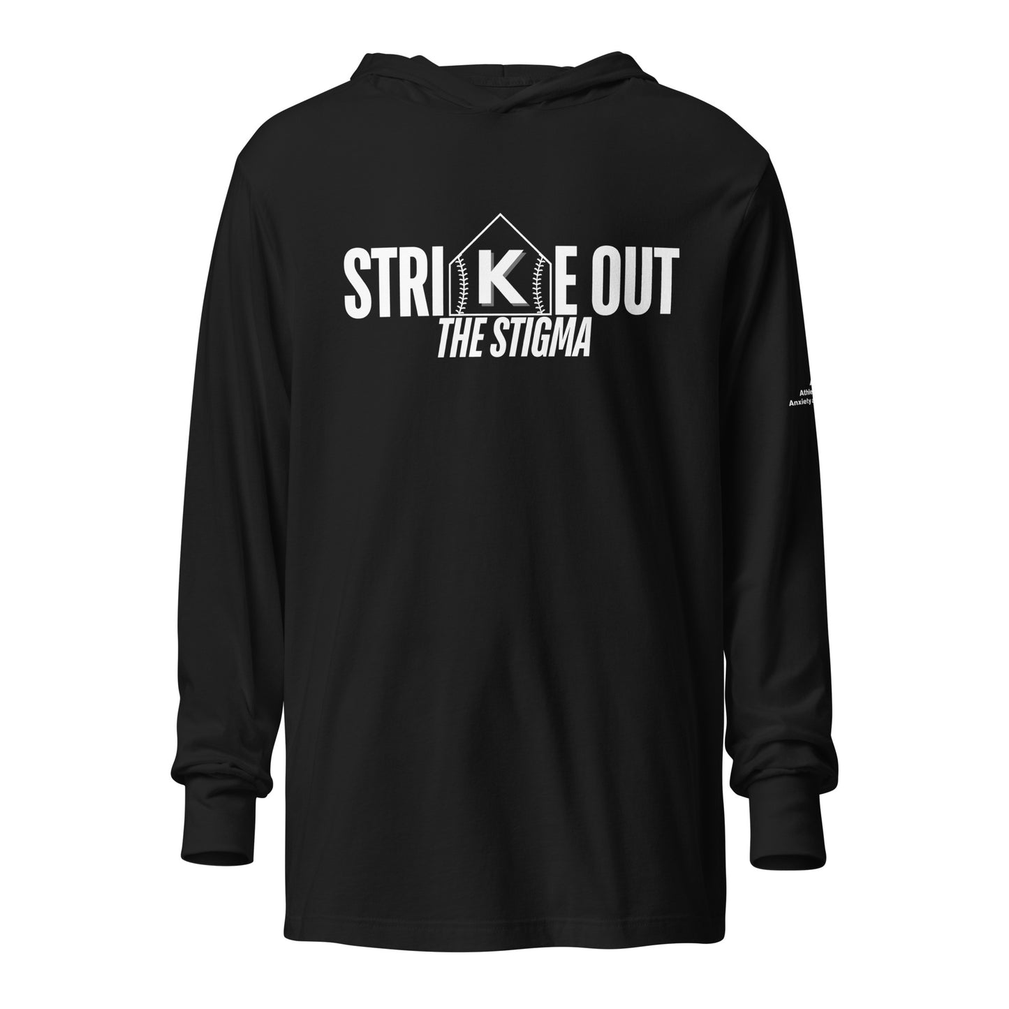 STRIKE OUT the Stigma Hooded long-sleeve tee