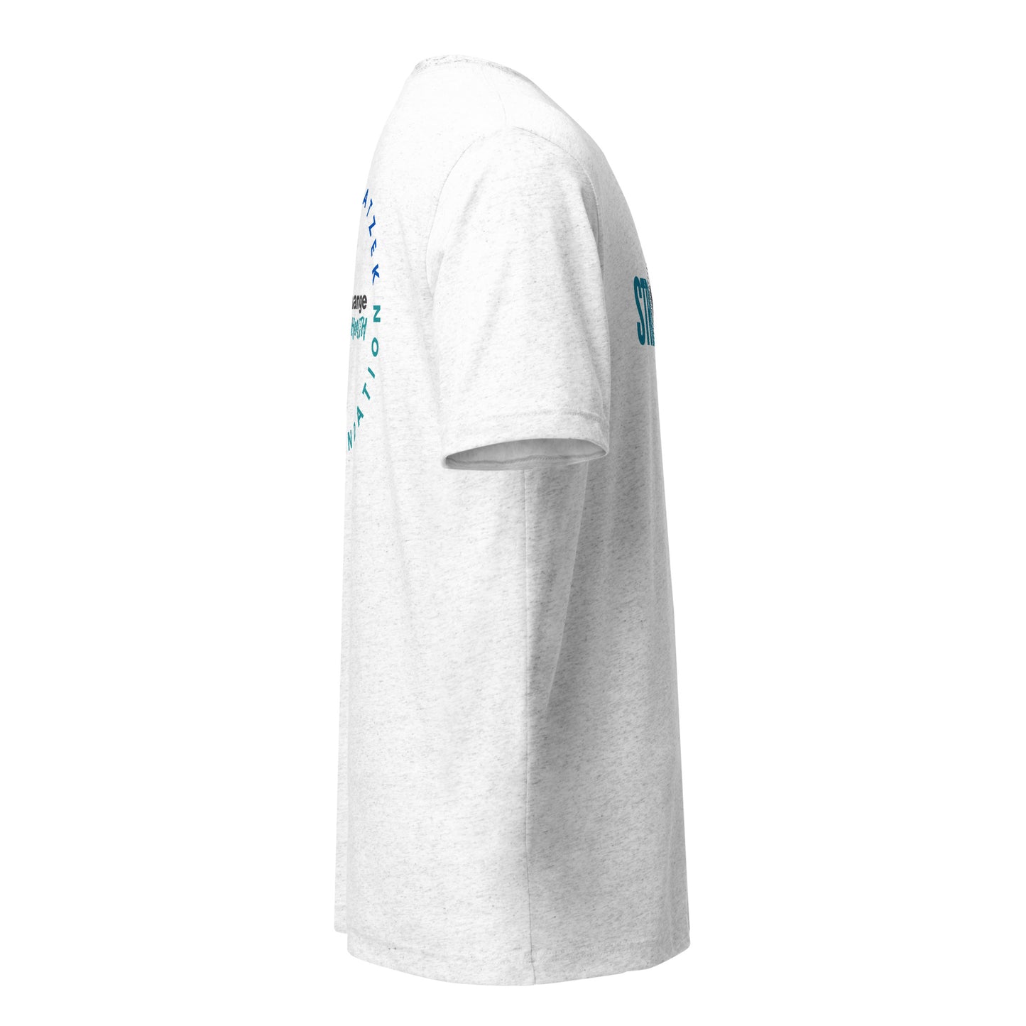 STRIKE OUT the Stigma White/Gray Short sleeve t-shirt (Horizontal)